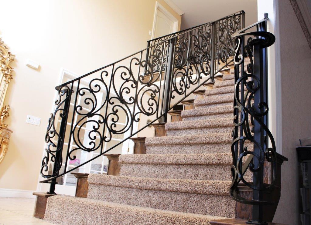 wrought iron stair handrail