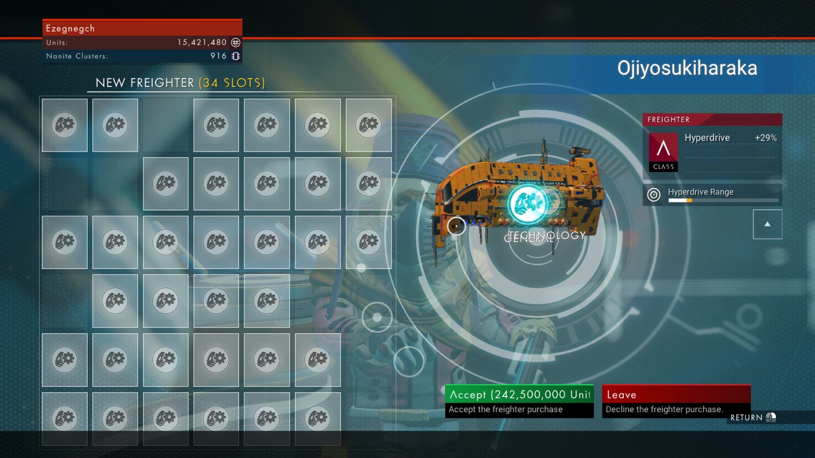 no mans sky freighter technology