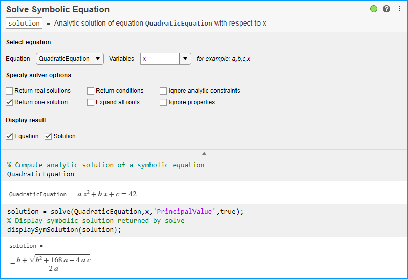 solve matlab