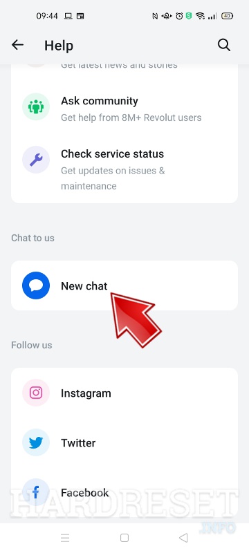 live chat revolut