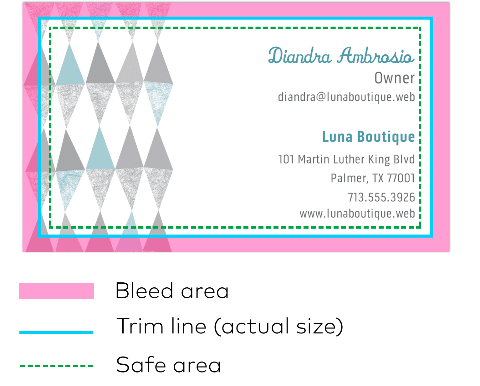 vistaprint business card measurements