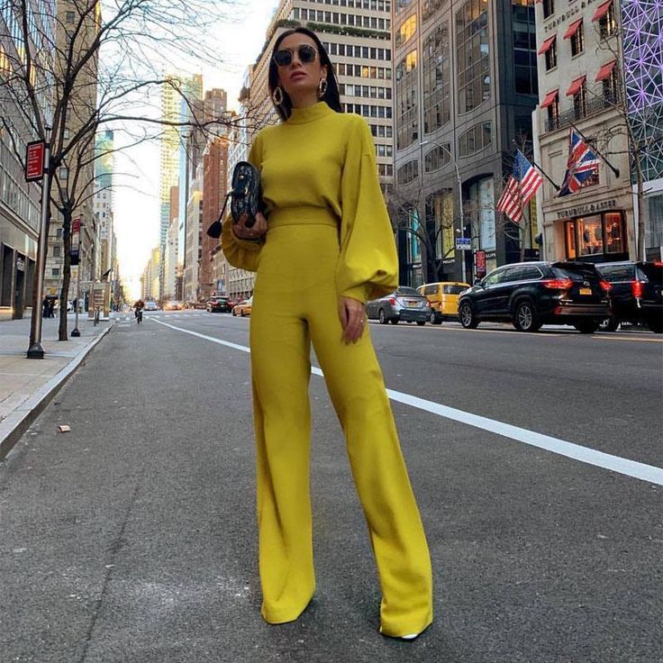 high neck long sleeve jumpsuit