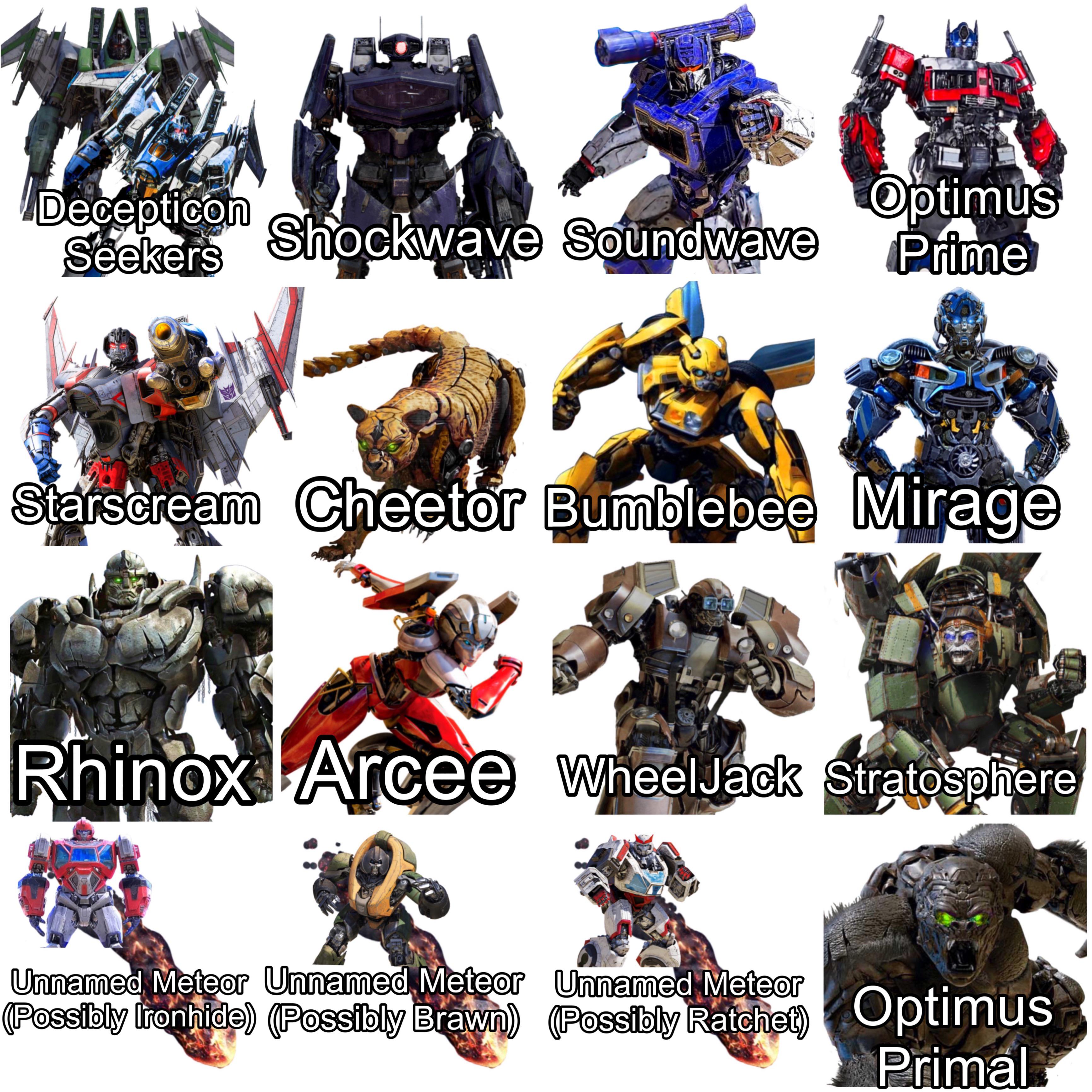 transformers character names