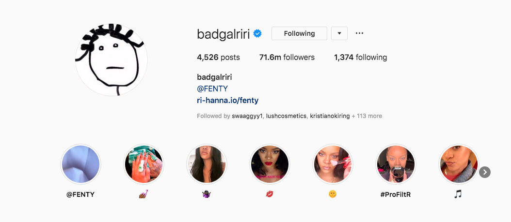 rihanna instagram profile picture