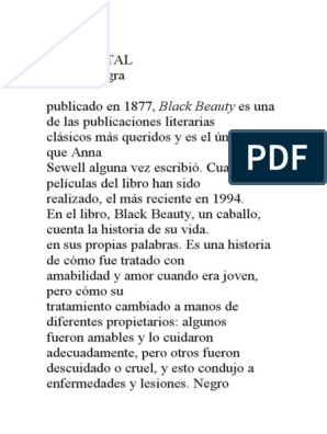 black beauty resumen por capitulos