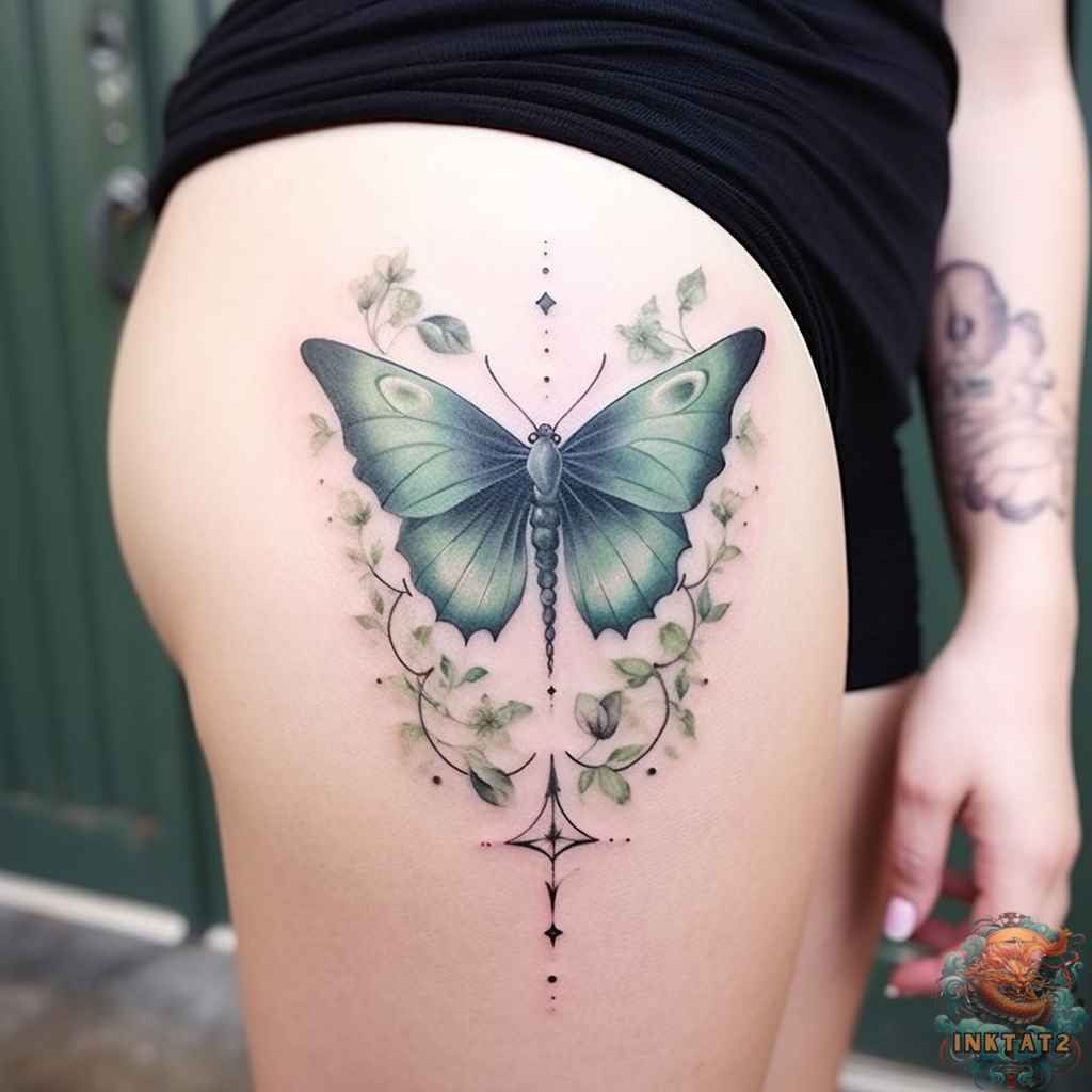 luna moth tattoo