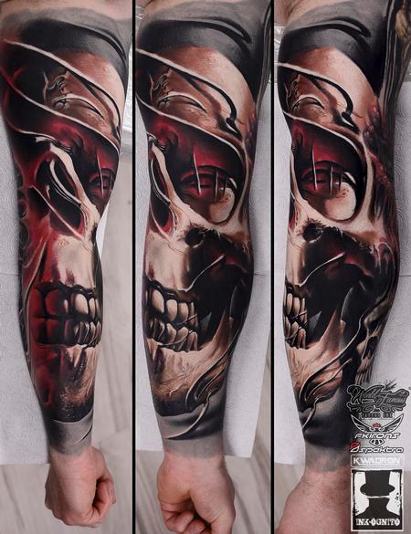 arm skull tattoos