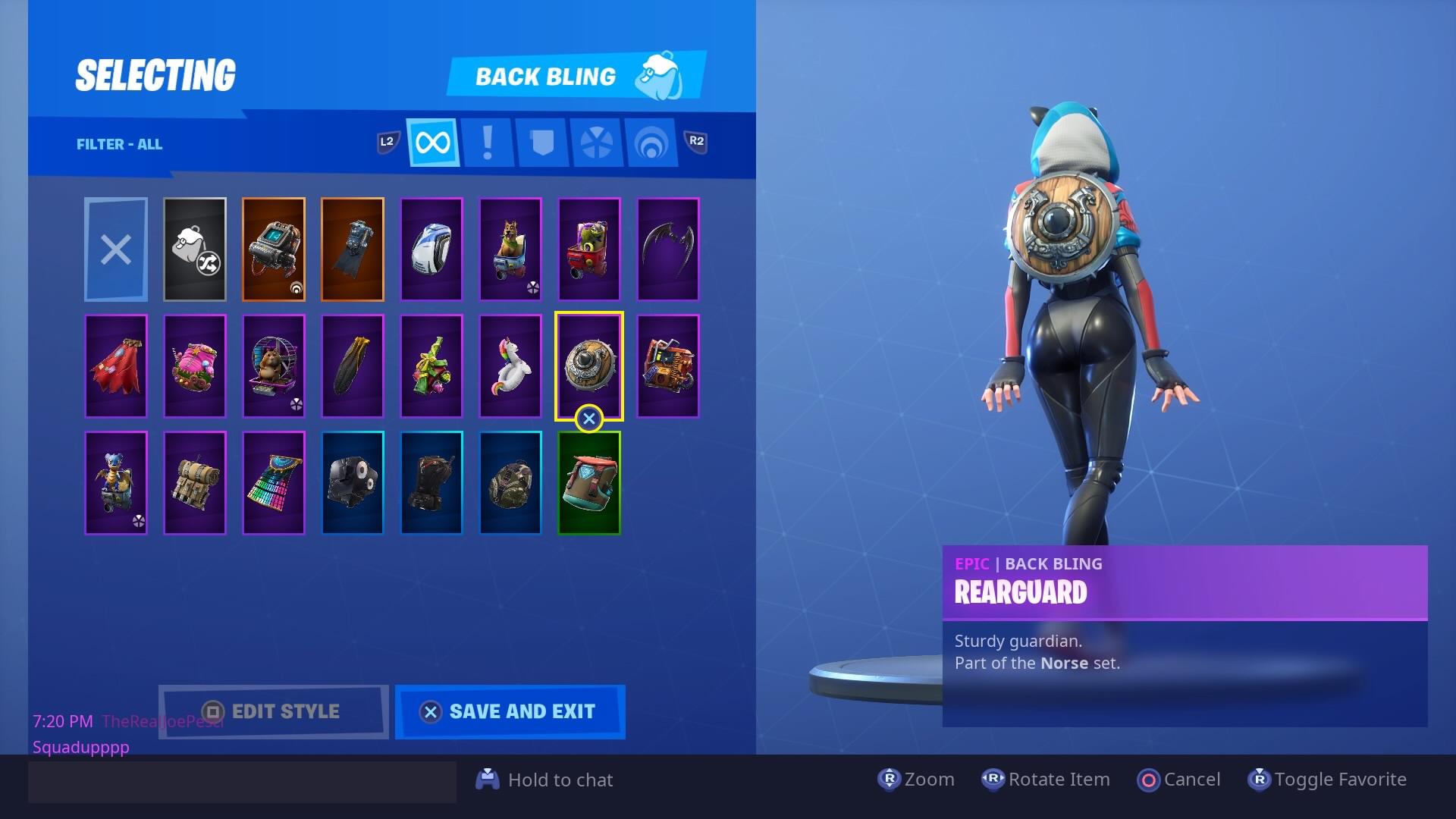 rarest back bling in fortnite