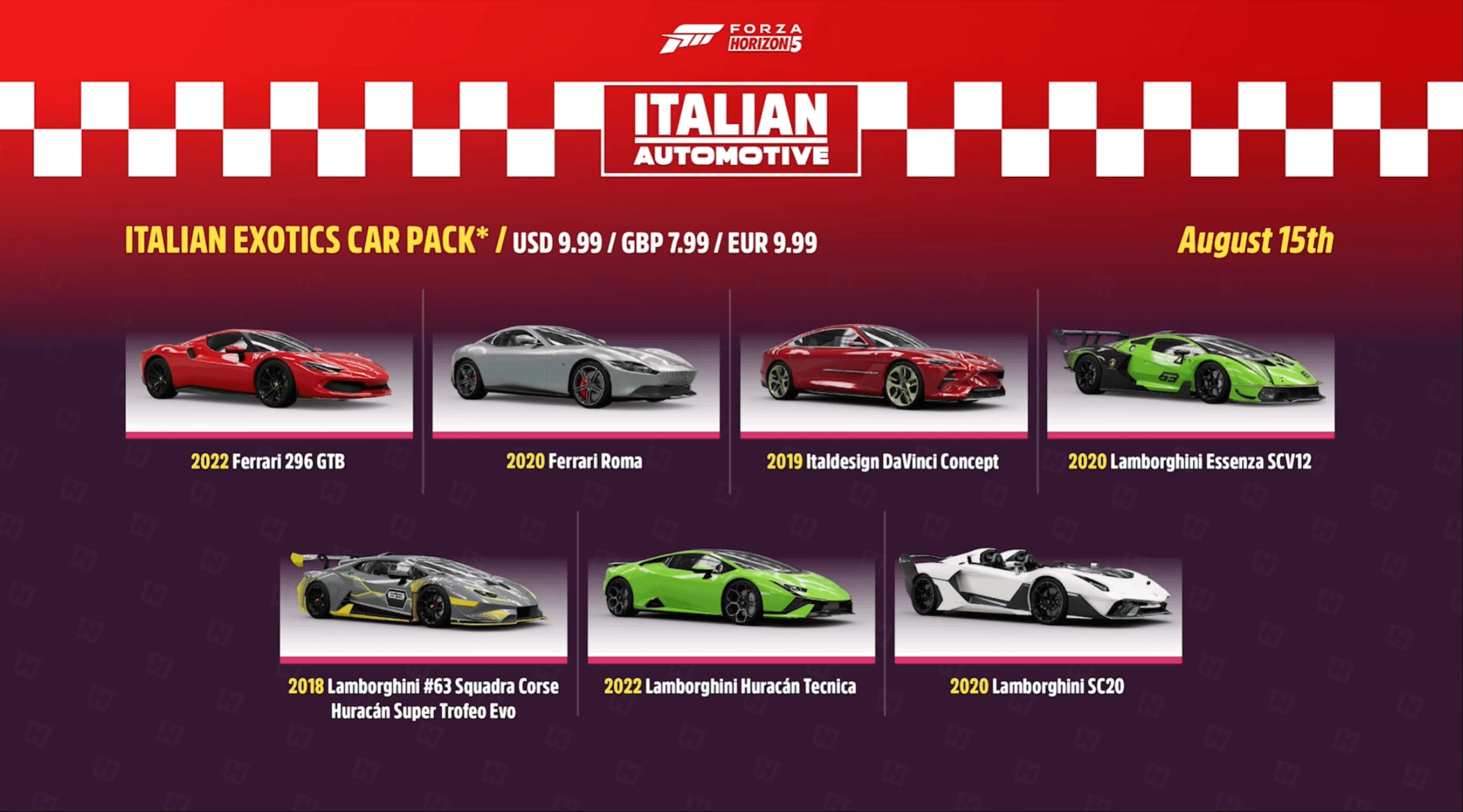 forza horizon 5 car pack