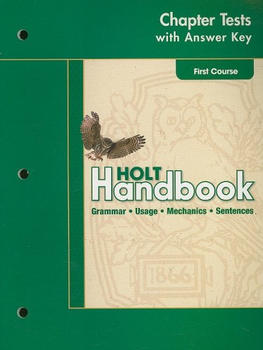 holt handbook answer key pdf