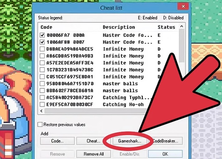 pokemon emerald emulator cheats