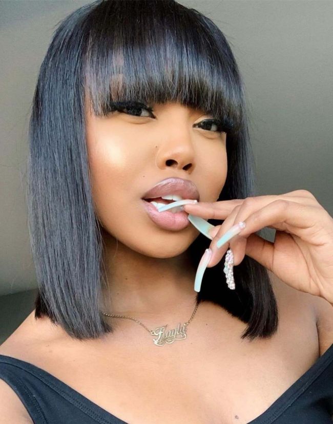 bob haircut with fringe