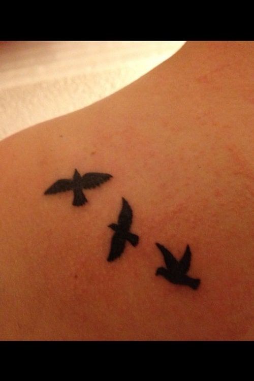 black birds flying tattoo meaning