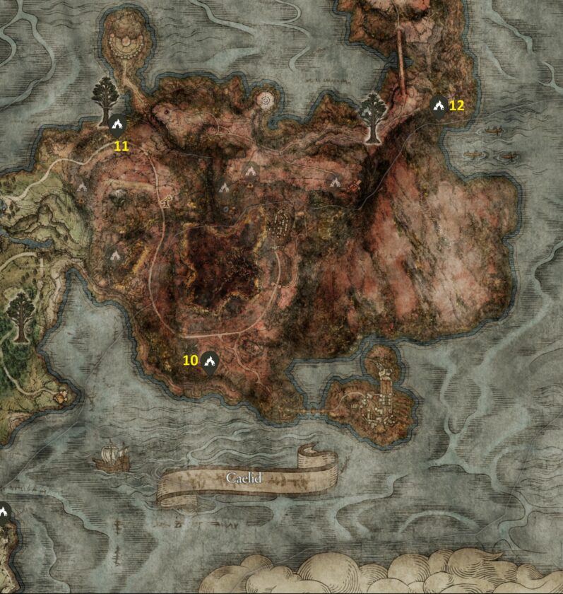 catacombs elden ring map