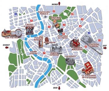 rome map of attractions