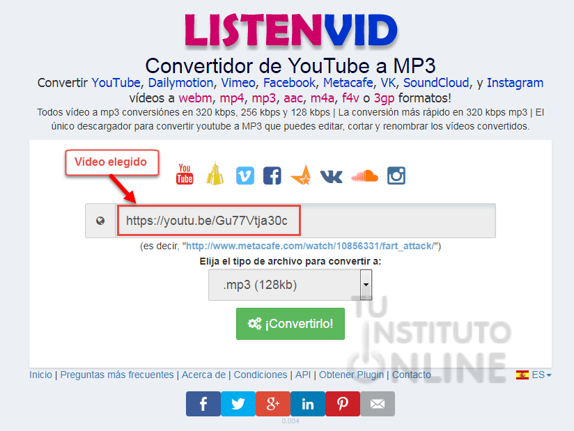 convertidor musica youtube mp3 listenvid