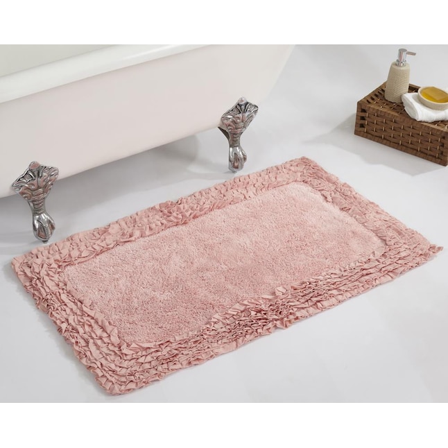 pink bath runner