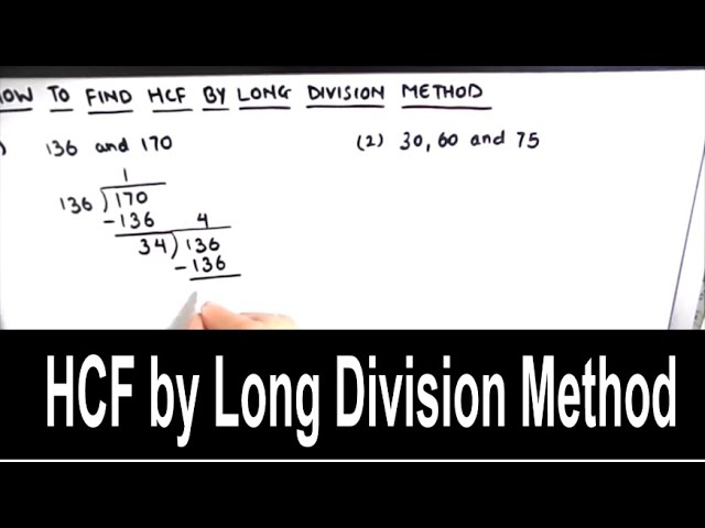 hcf by long division method class 6