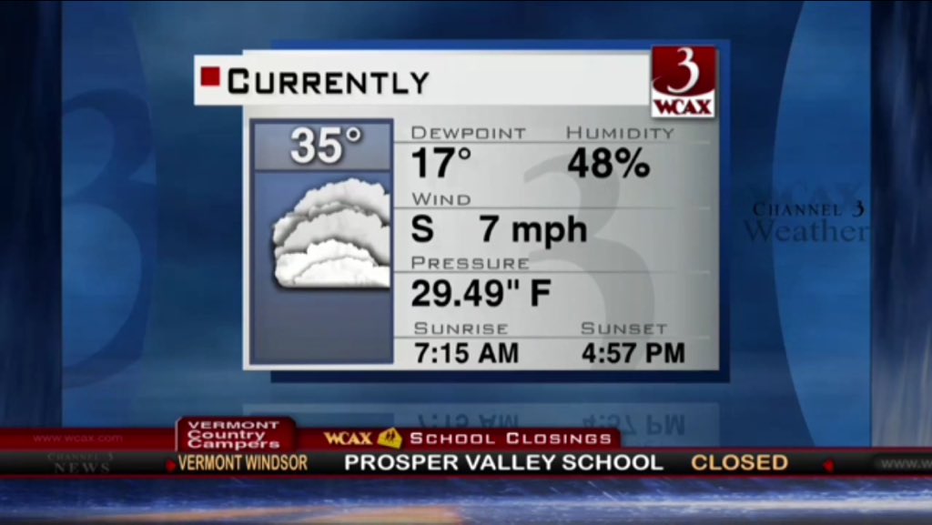 wcax weather report