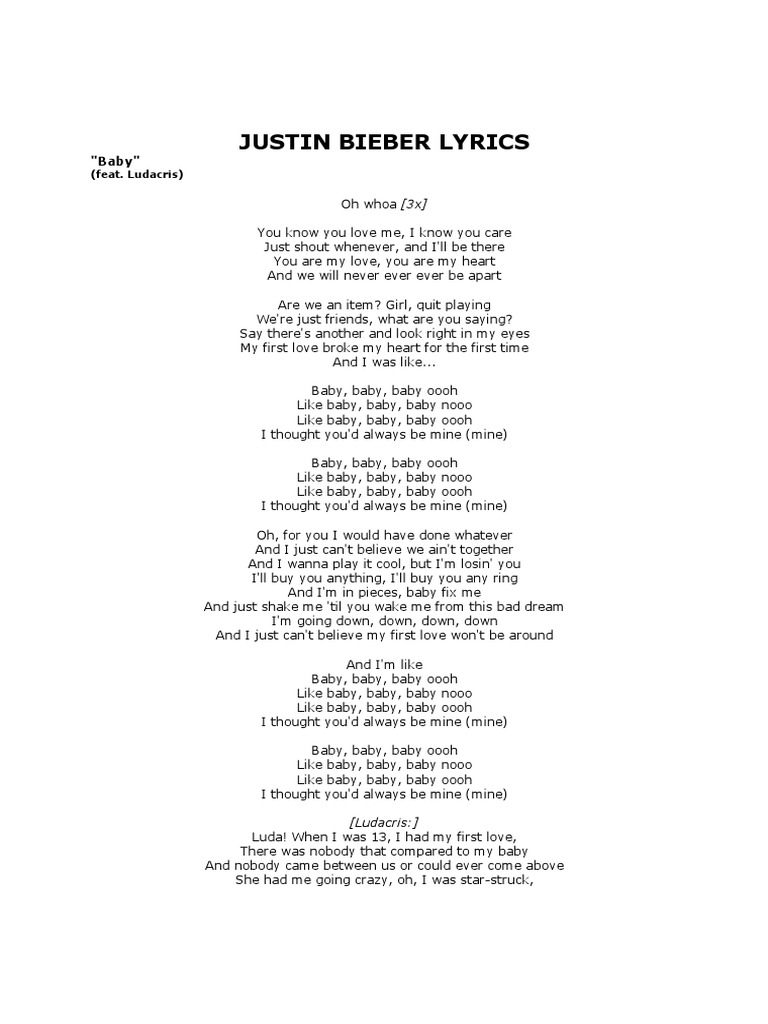 baby i lyrics