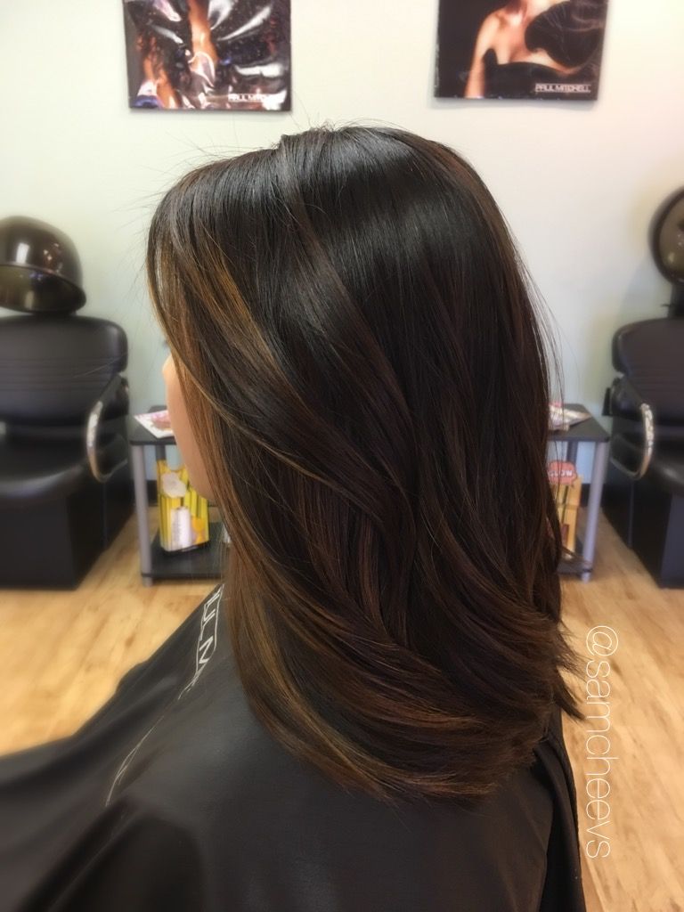 dark brown highlights on black hair indian