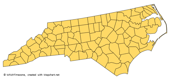 north carolina time zone