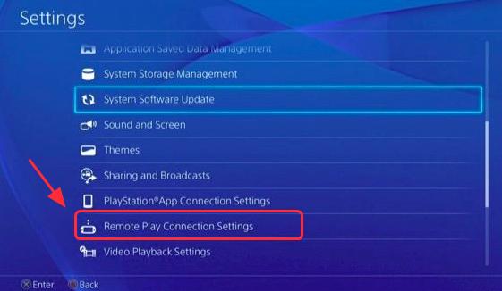 ps4 remote play settings