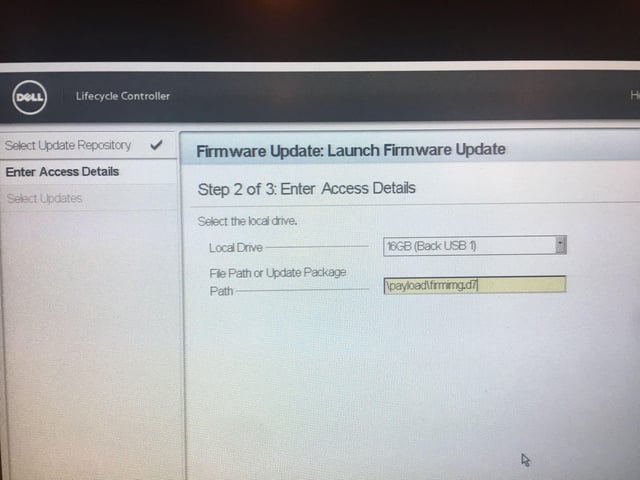 dell firmware update usb