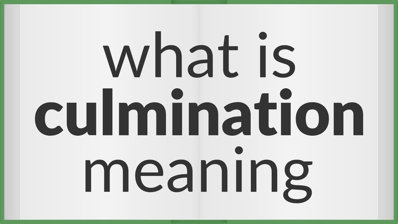 culmination meaning in gujarati