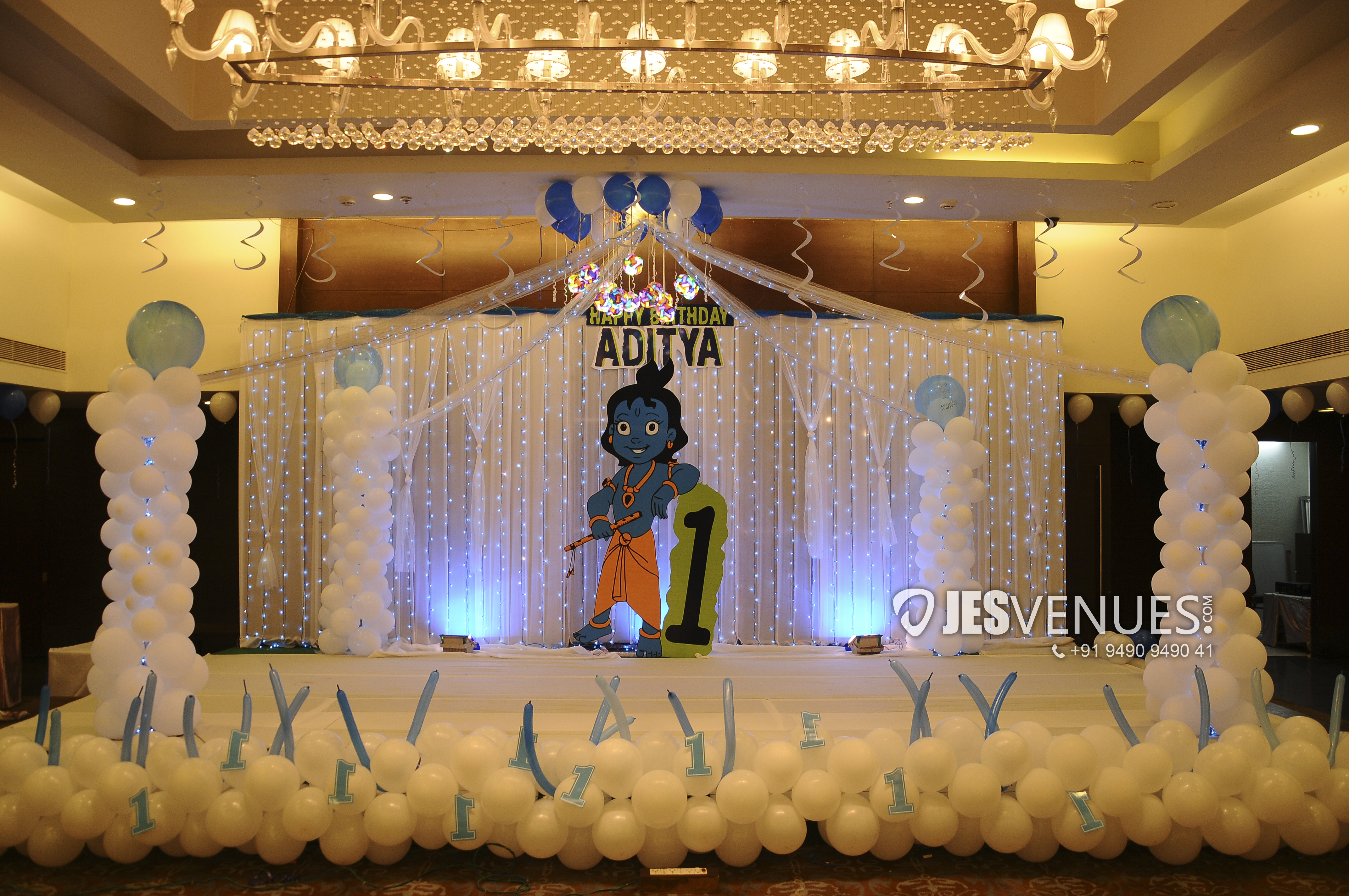 stage balloon decoration for birthday