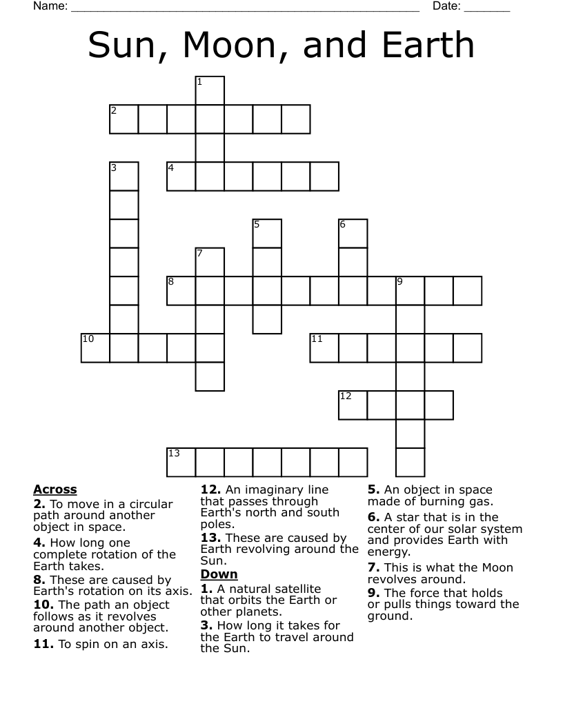 trips around the sun crossword