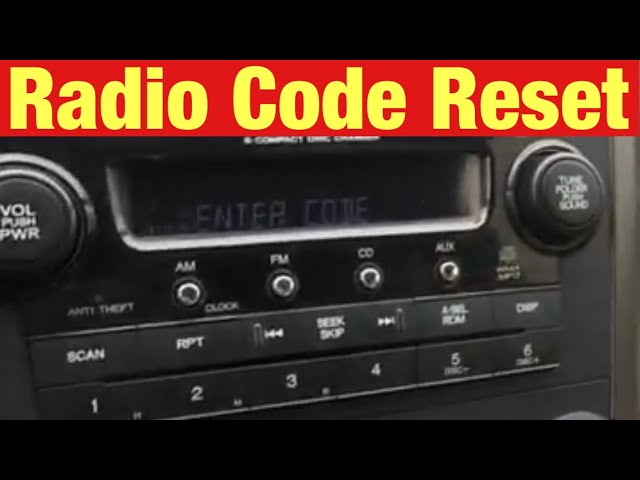 2008 honda crv radio code