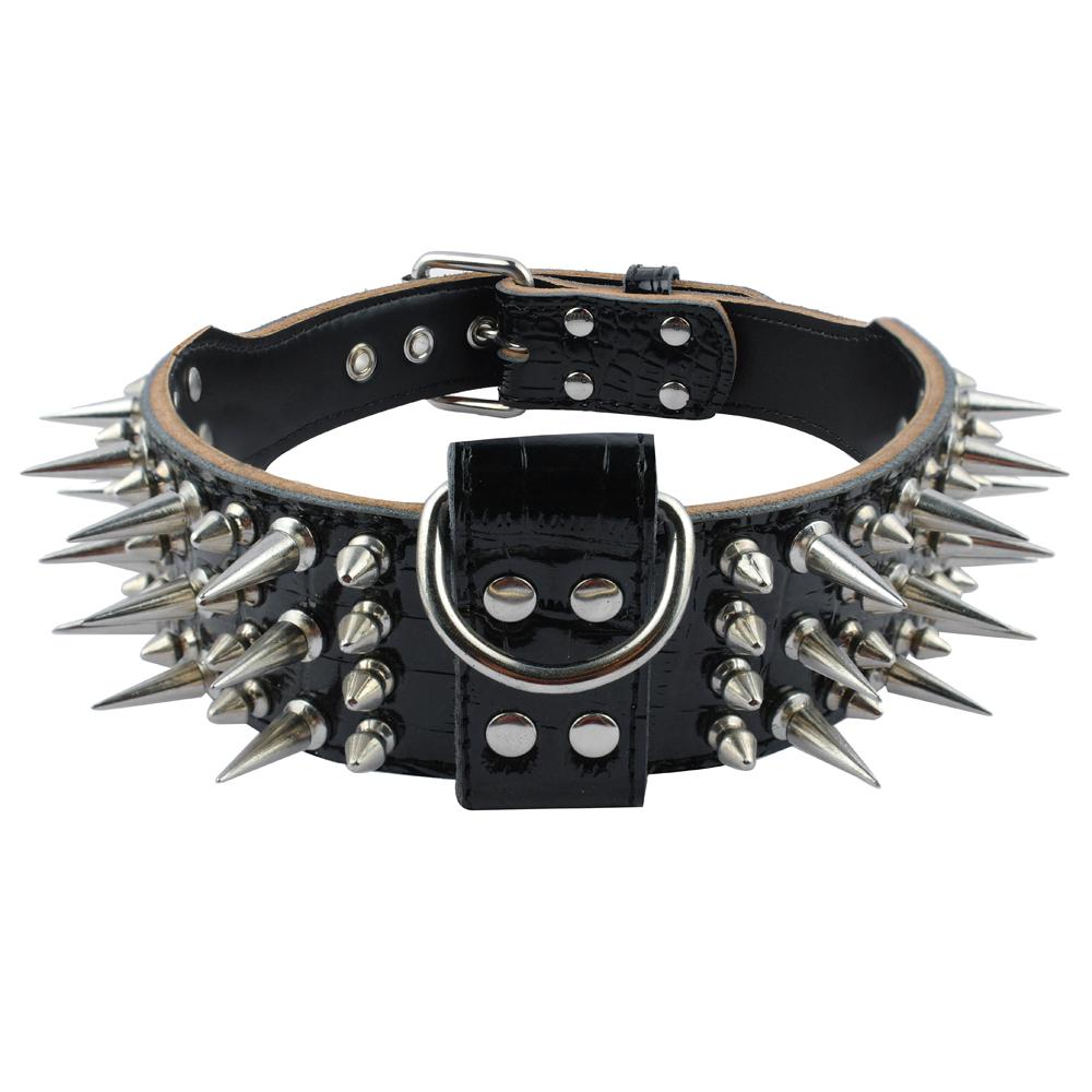 large spiked dog collar