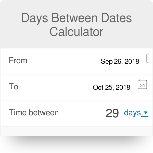 how many days between