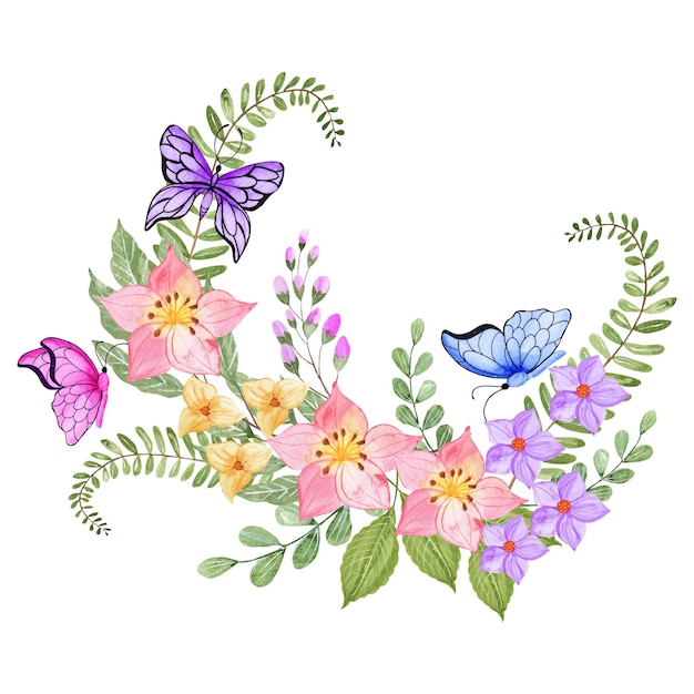 dibujos de flores y mariposas