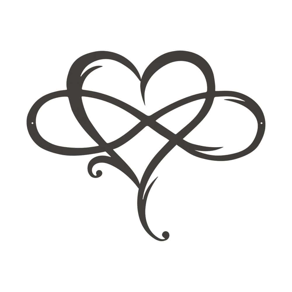 infinity sign with heart