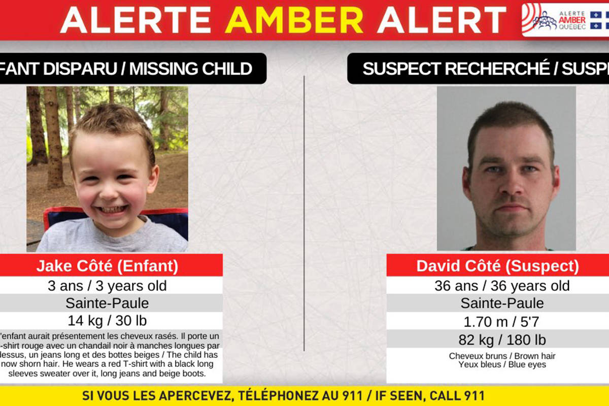 amber alert today quebec