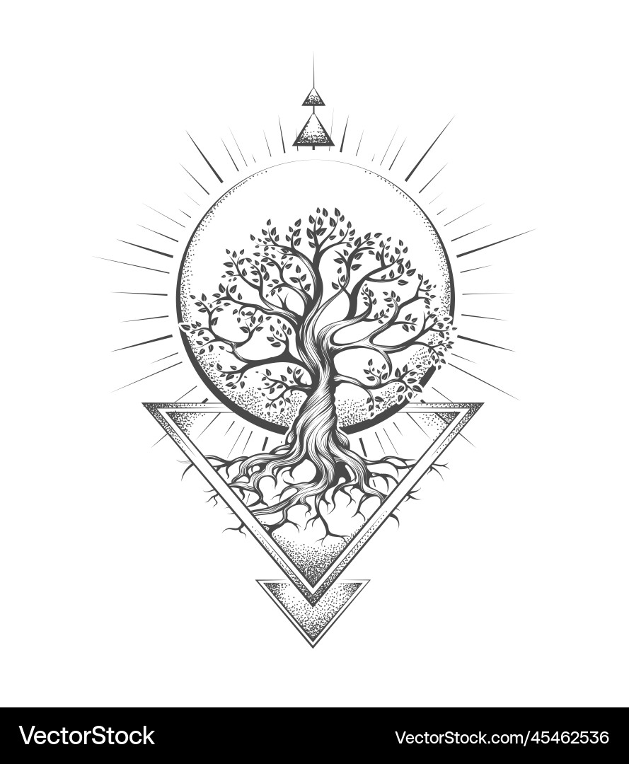 spiritual feminine unique tree of life tattoo