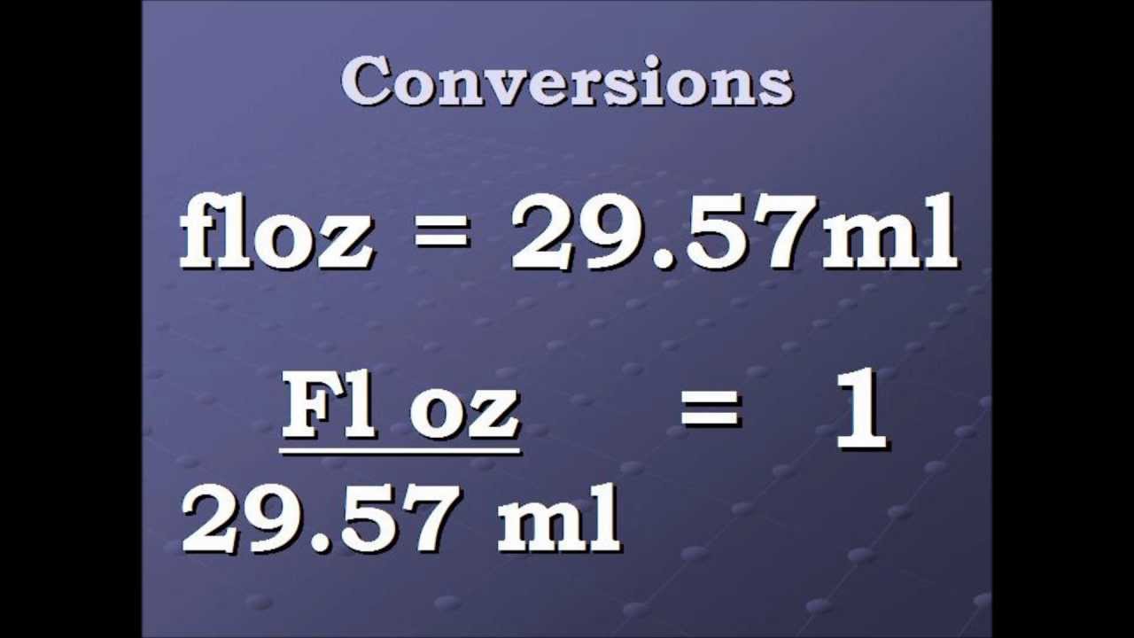 convert ml to oz