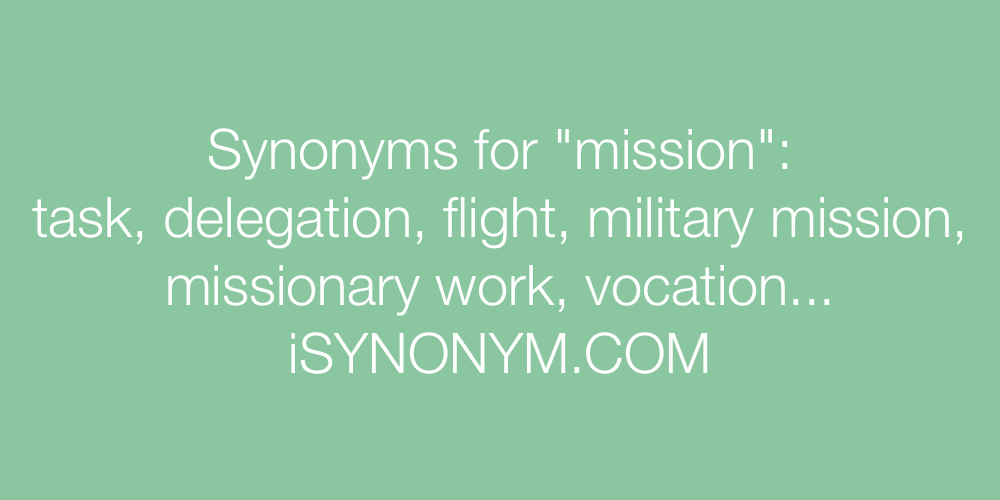 synonym for mission