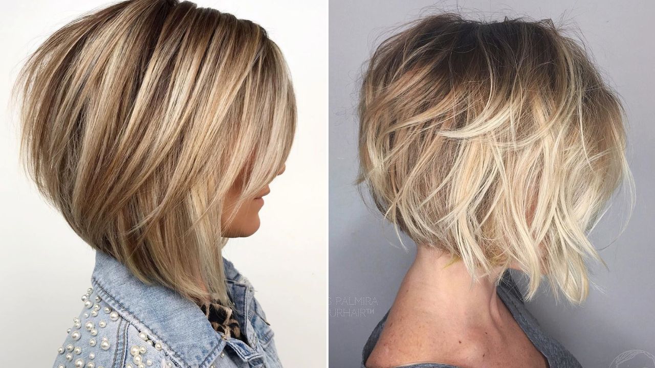 medium short layered bob