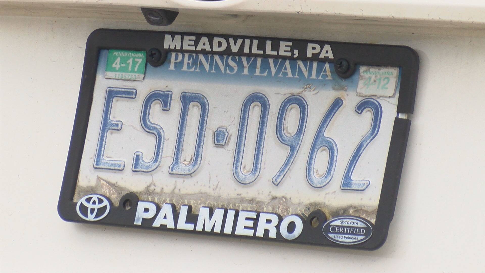 pa license plate replacement peeling