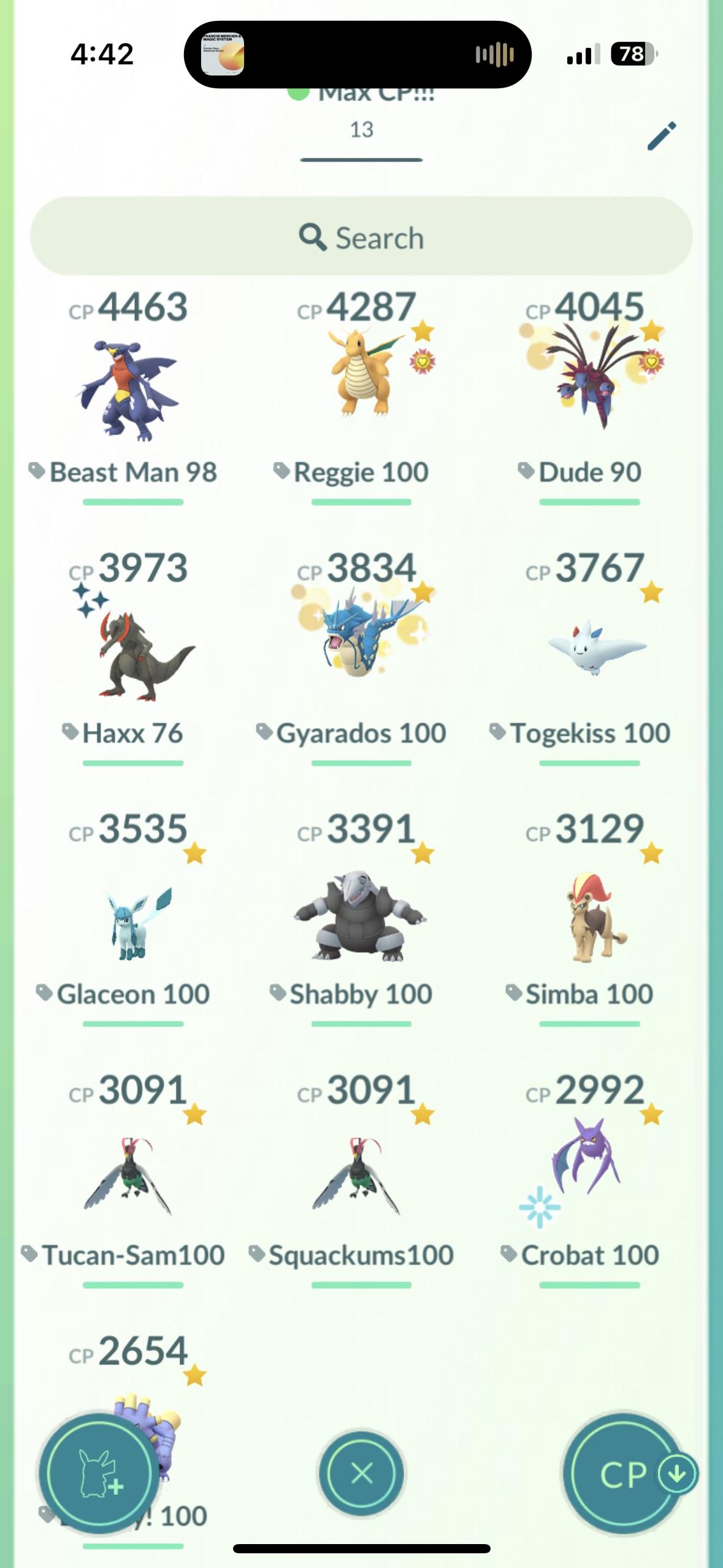 max cp pokemon go level