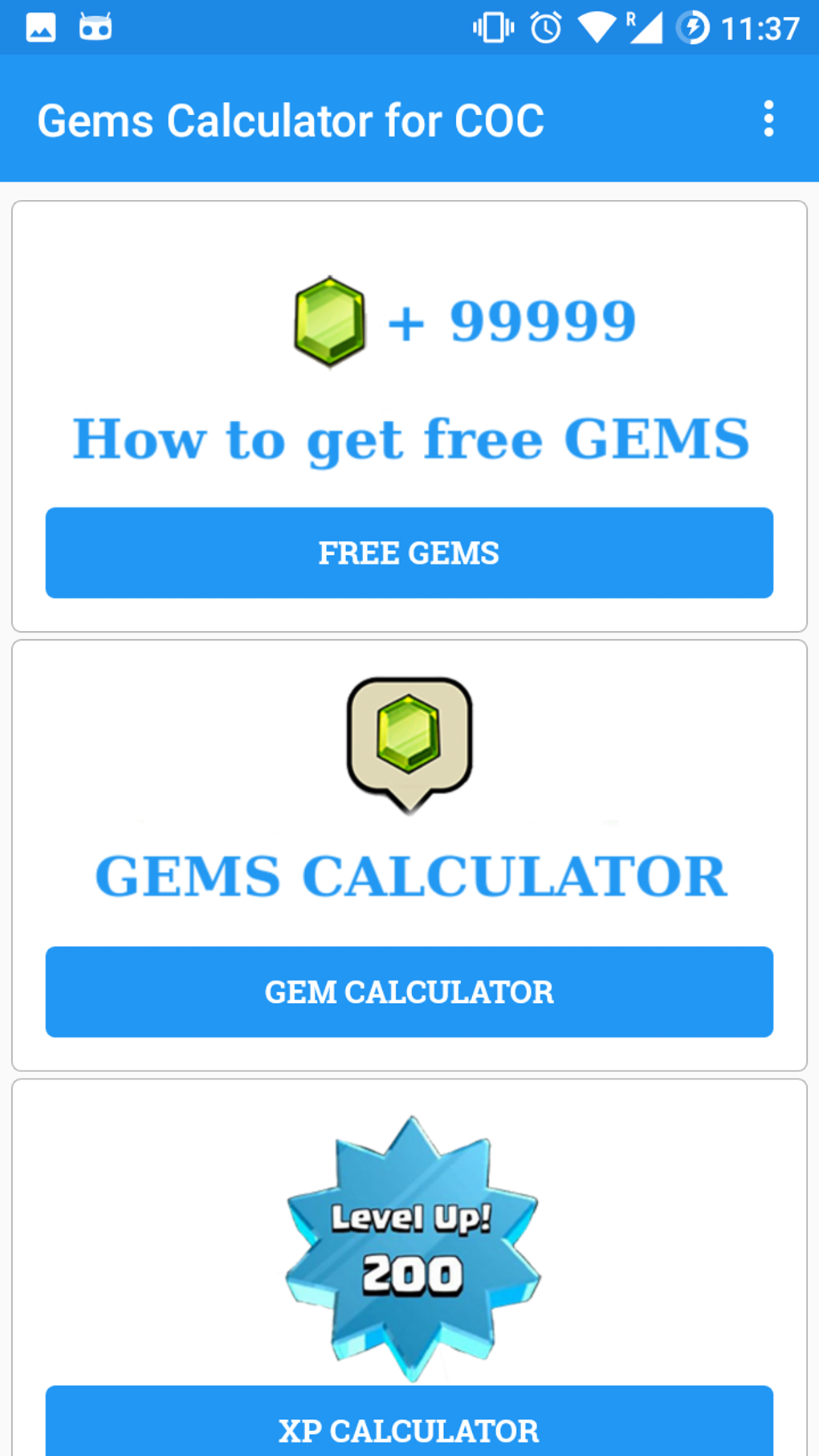 clash of clans gem calculator