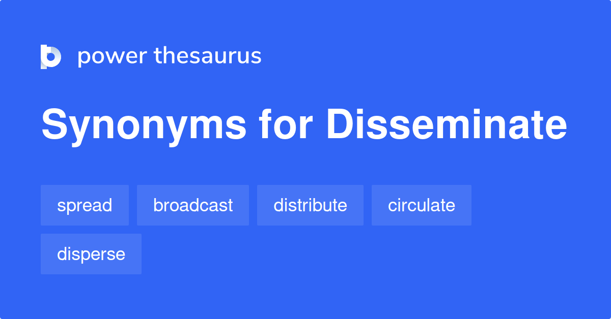 disseminate synonyms