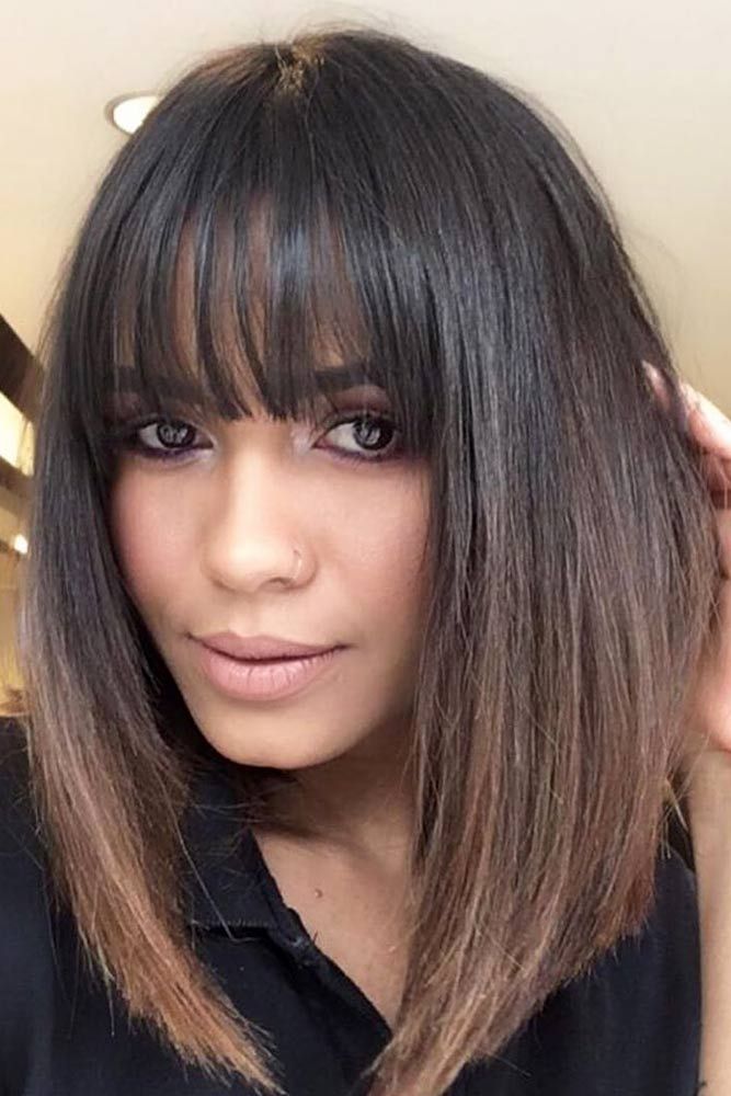 shoulder length hairstyles with fringe