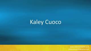 kaley cuoco pronunciation