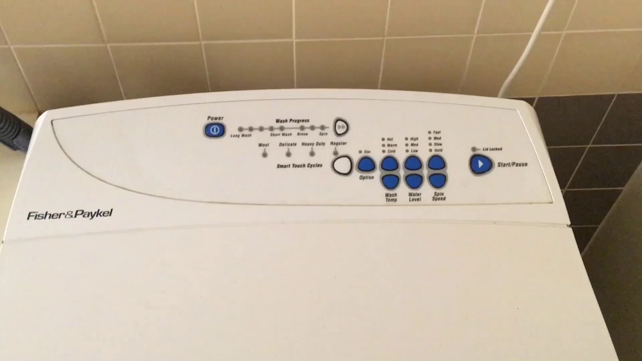 fisher paykel washing machine reset