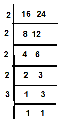 what is the lcm of 16 and 24