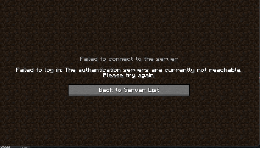 minecraft authentication servers down